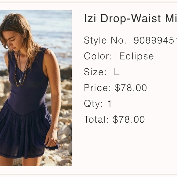 Free People Dresses & Skirts - Izi Drop-Waist Mini Dress